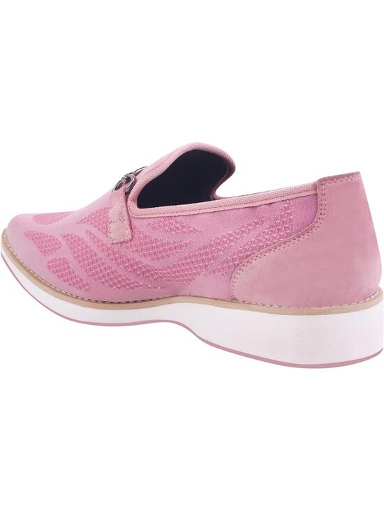 LIBERTYZENO Men\'s Pink Canvas Textile Suede Leather Loafer Tuxedo Slip On Shoes